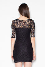 Elegant Boat Neck Evening Dress