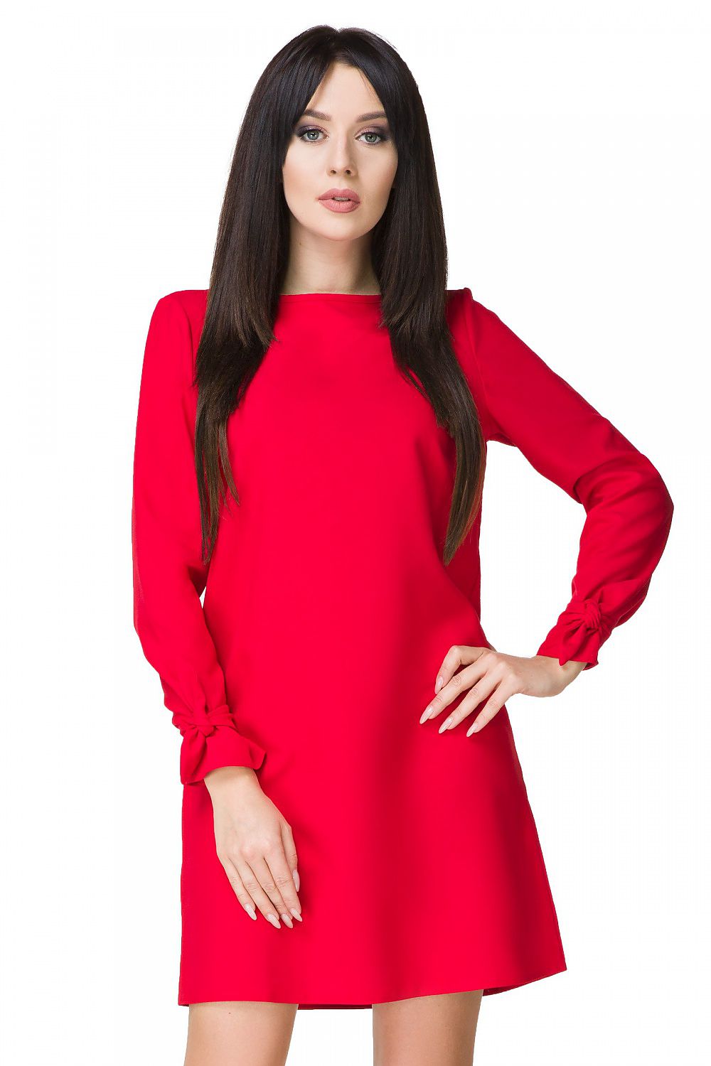 Elegant Boat Neck Long Sleeves Cocktail Dress