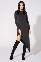 Elegant Boat Neck Long Sleeves Evening Dress