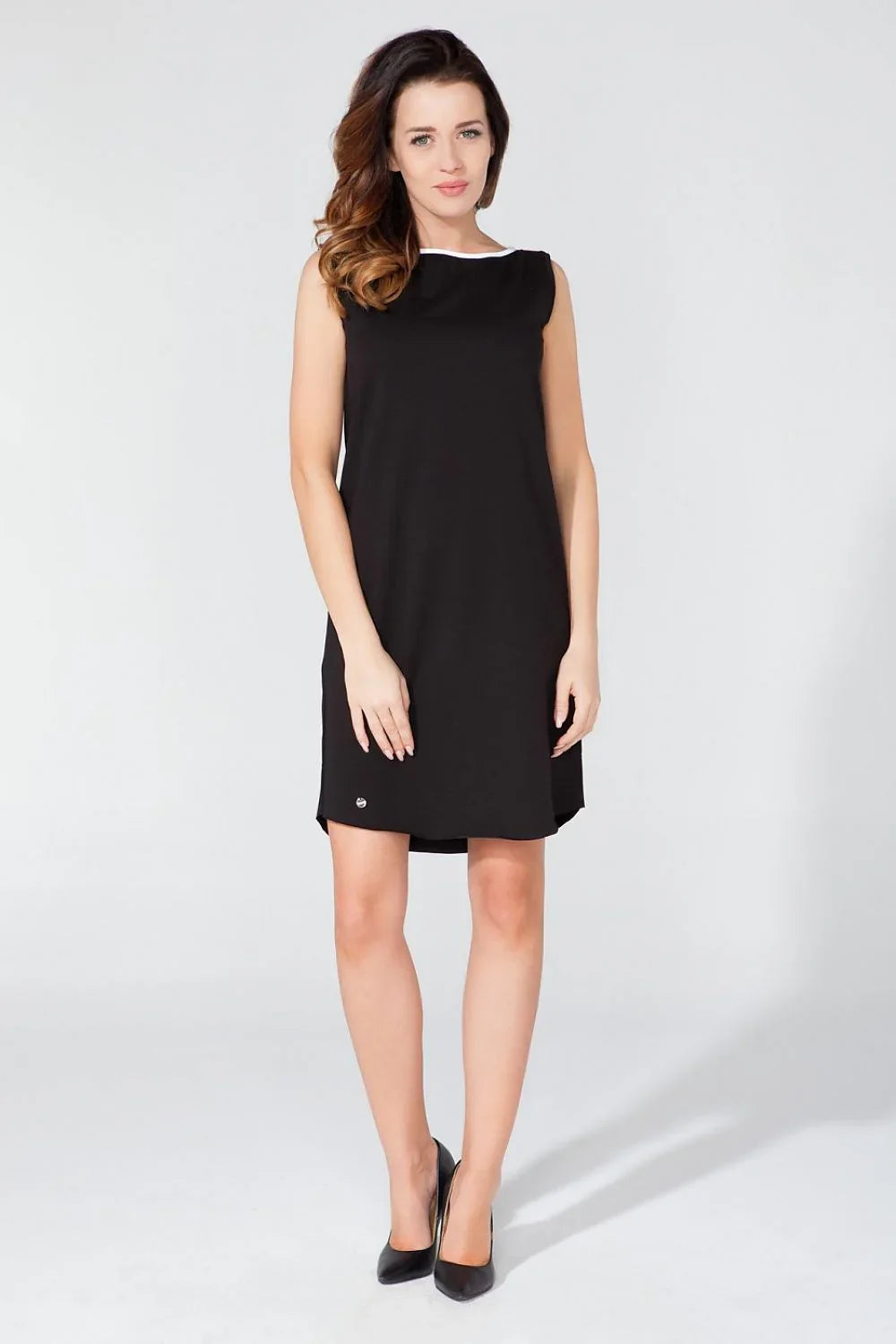 Elegant Boat Neck Sleeveless Day Dress