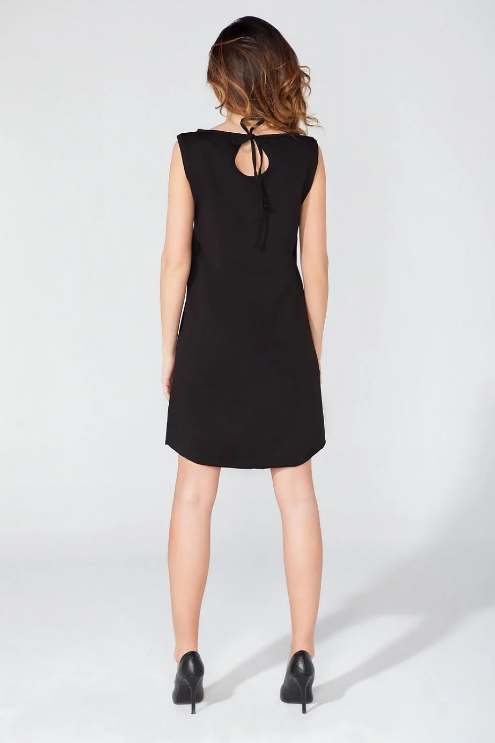 Elegant Boat Neck Sleeveless Day Dress