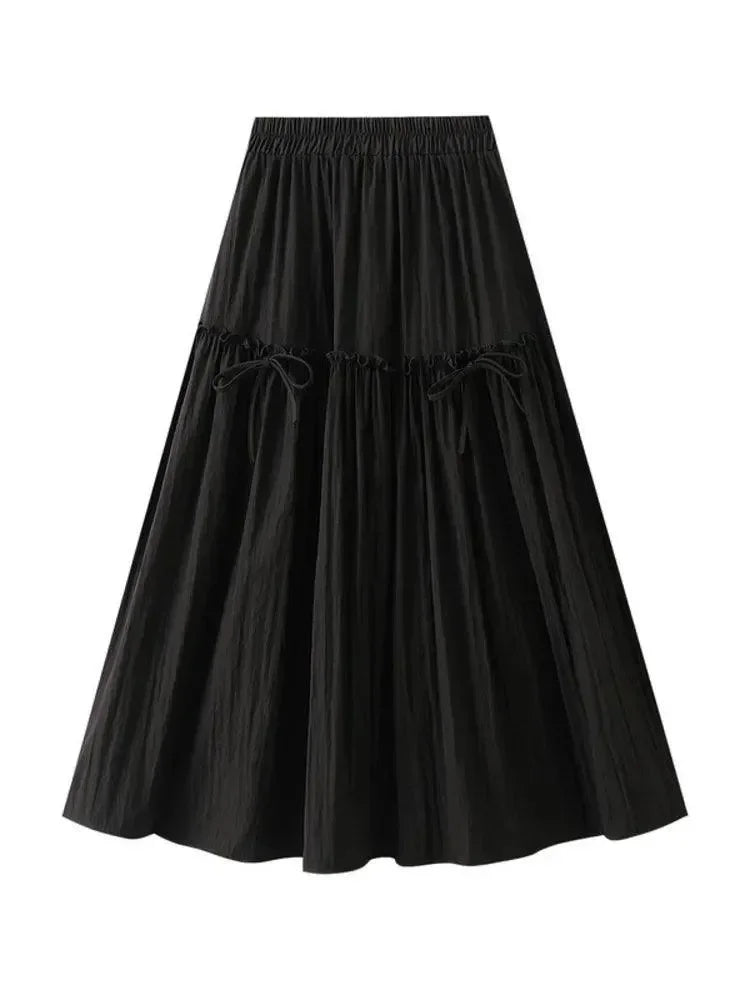 Elegant Bow A-Line Skirt -Guocali