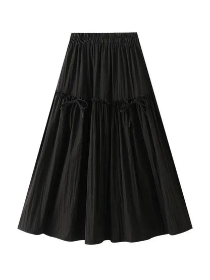 Elegant Bow A-Line Skirt -Guocali