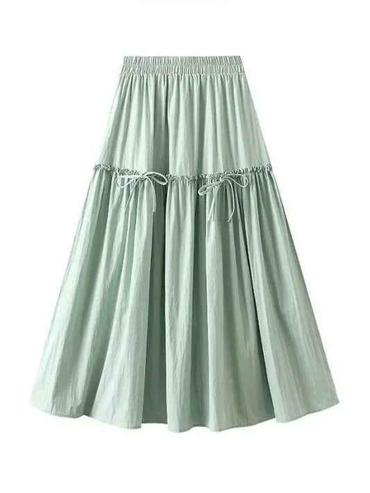 Elegant Bow A-Line Skirt -Guocali