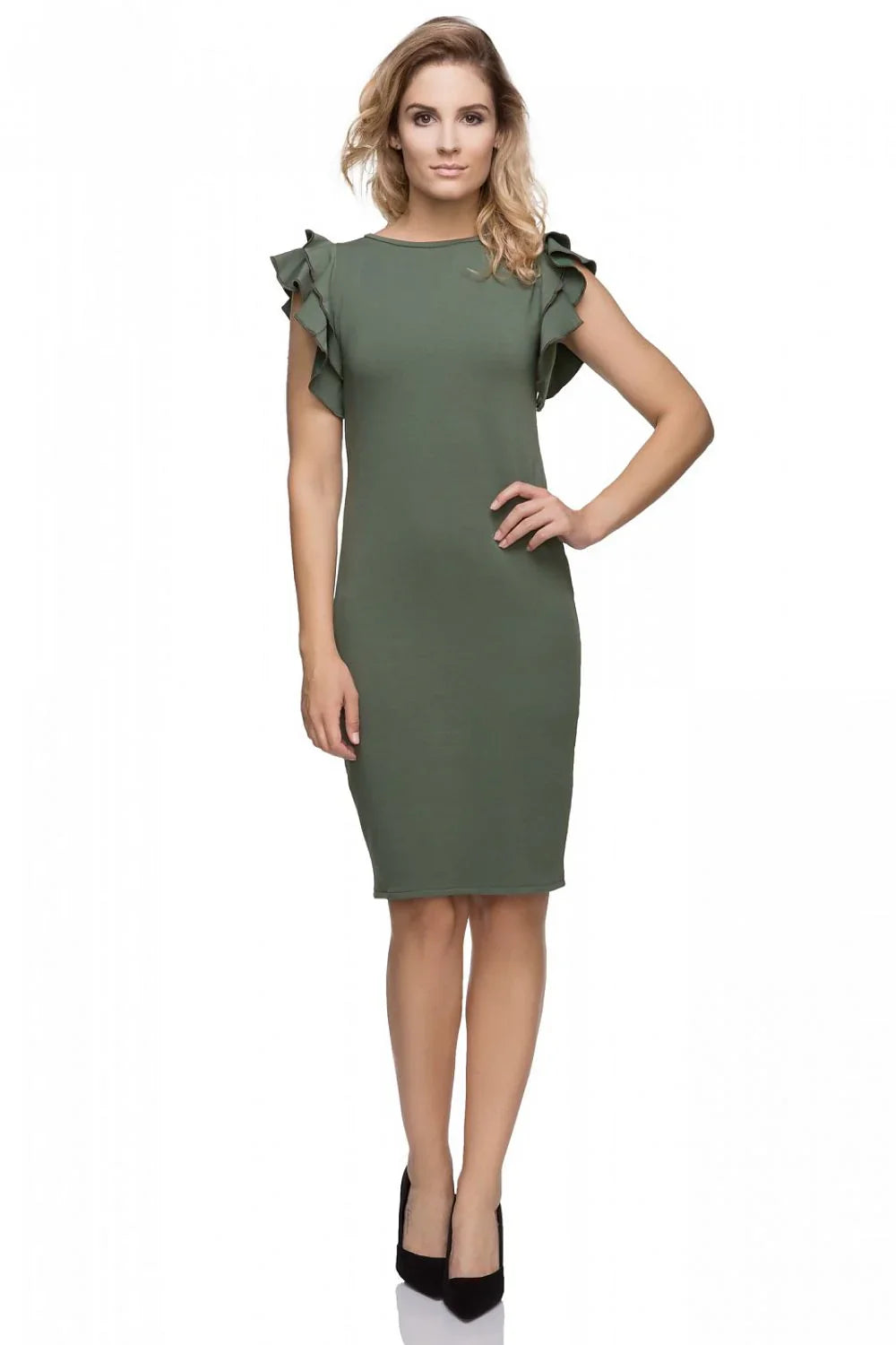 Elegant Crew Neck Evening Dress