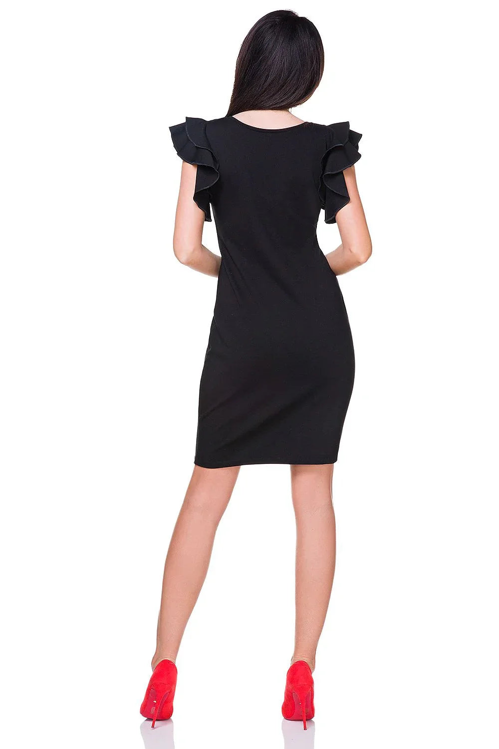 Elegant Crew Neck Evening Dress