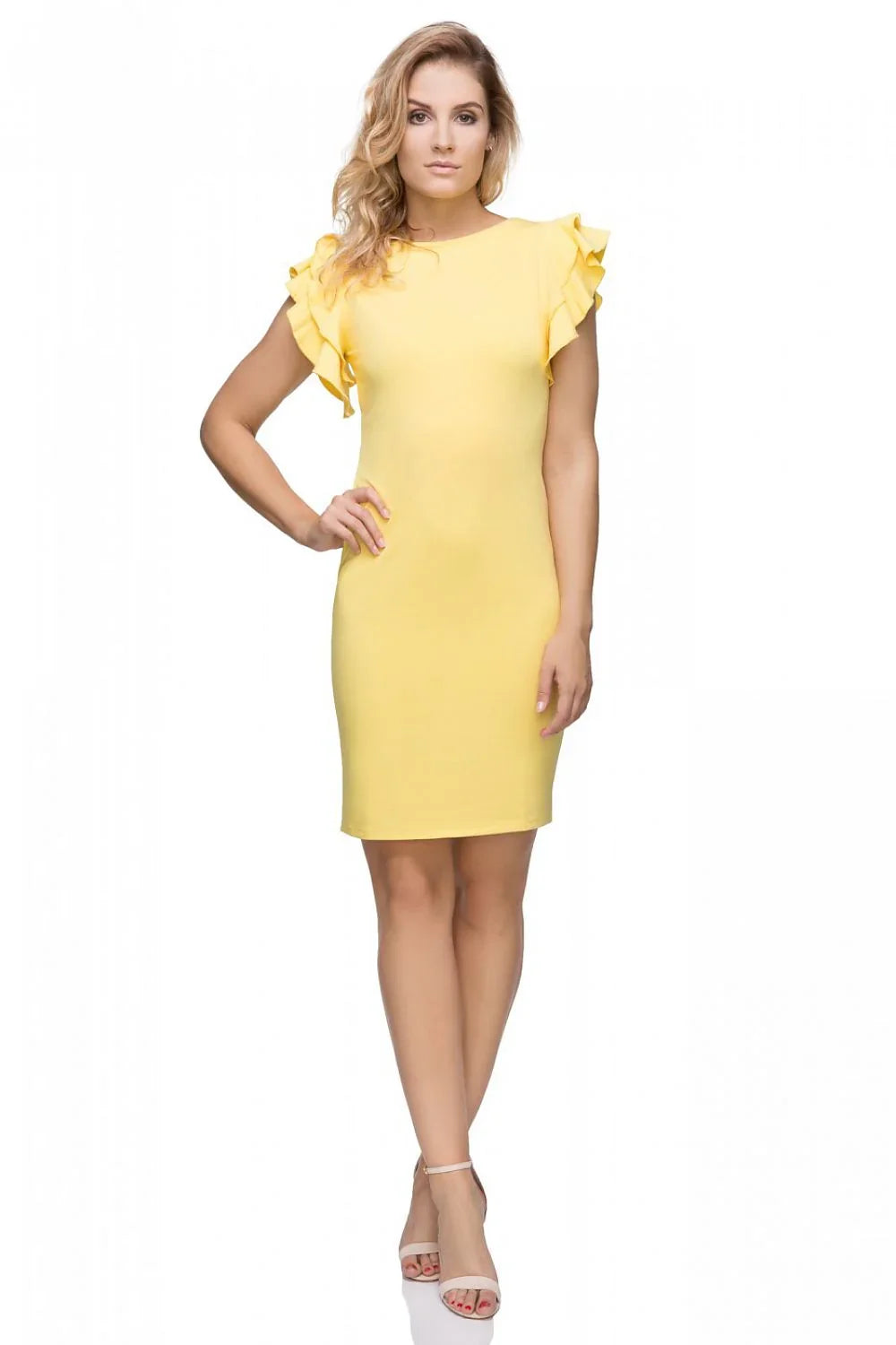 Elegant Crew Neck Evening Dress