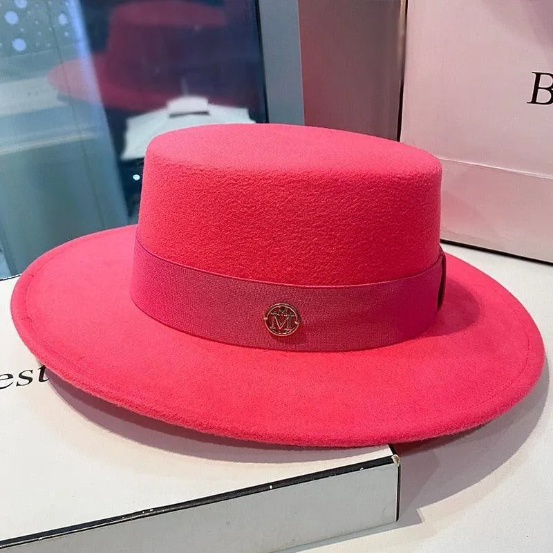 Elegant Fedora Hats for Women - Flat Top -Guocali