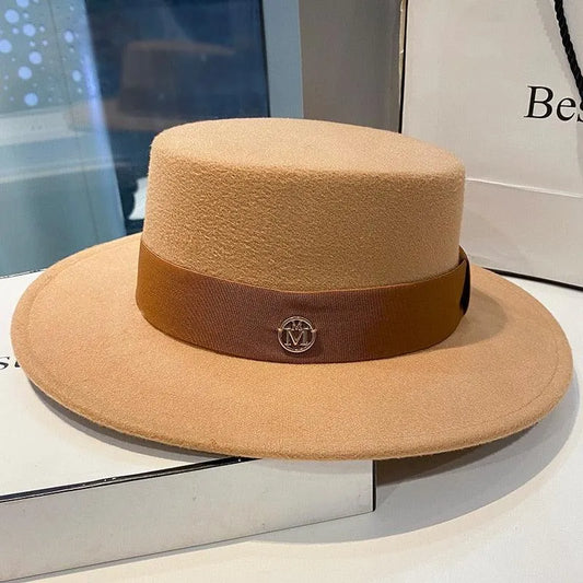 Elegant Fedora Hats for Women - Flat Top -Guocali