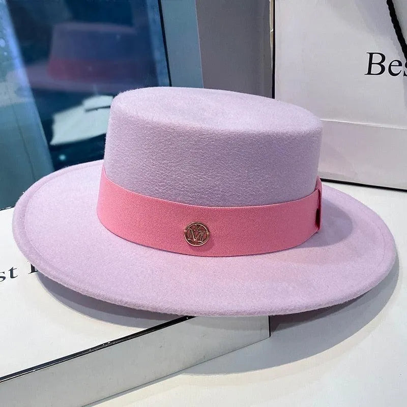 Elegant Fedora Hats for Women - Flat Top -Guocali