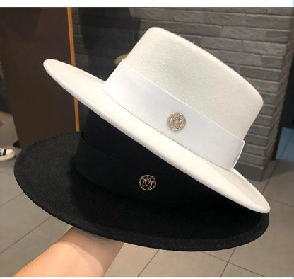 Elegant Fedora Hats for Women - Flat Top -Guocali