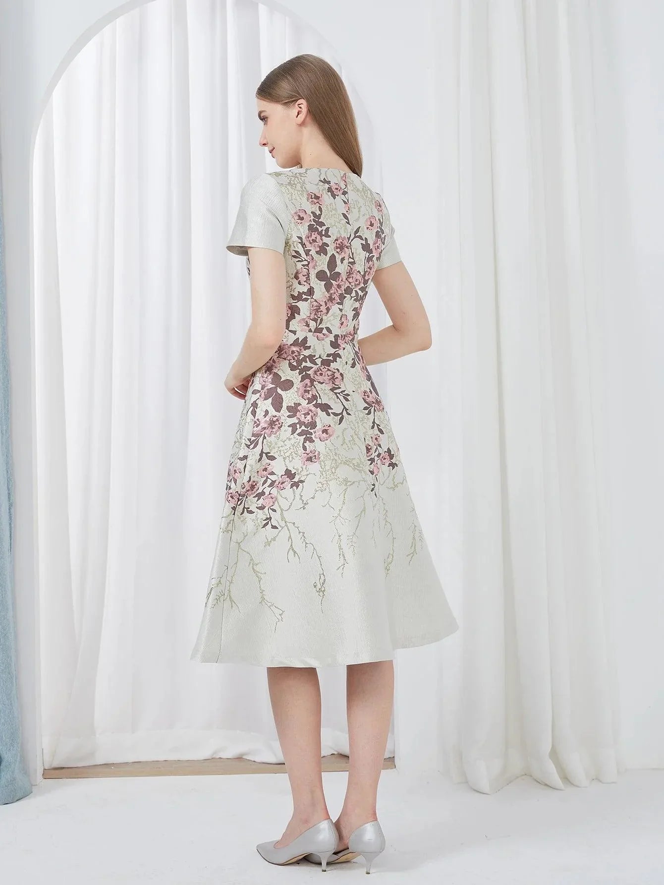Elegant Luxury Summer Jacquard Party Dress -Guocali