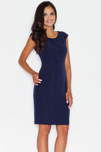 Elegant Round Neck Day Dress