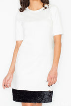 Elegant Round Neck Short Sleeves Day Dress