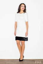 Elegant Round Neck Short Sleeves Day Dress