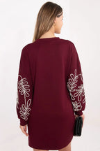 Elegant Straight Shift Mini Knit Dress