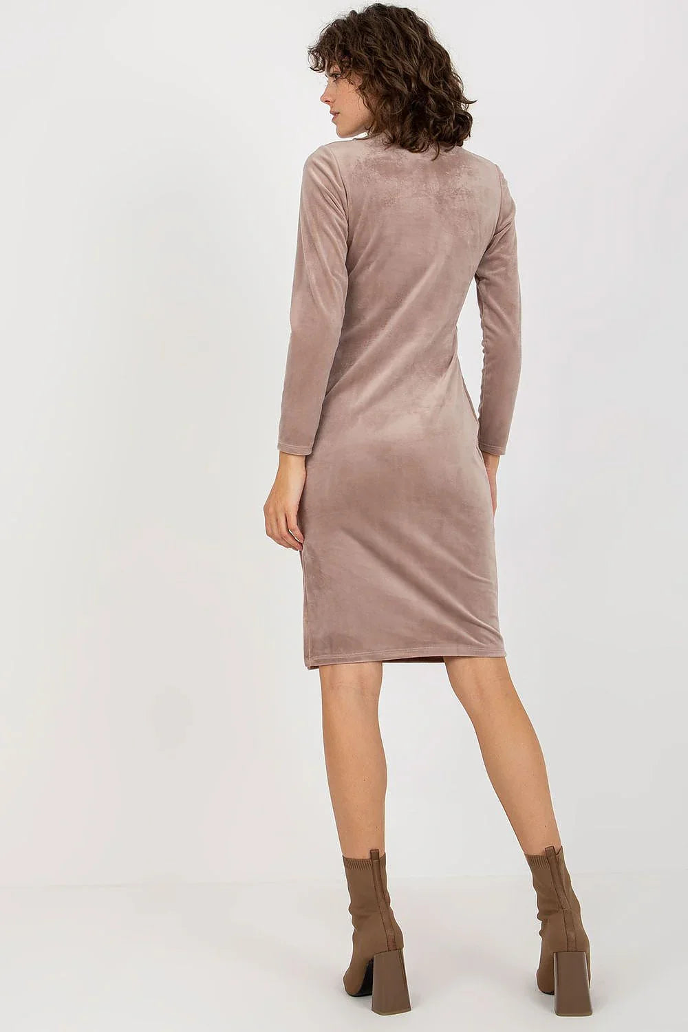 Elegant Turtleneck Long Sleeves Evening Dress