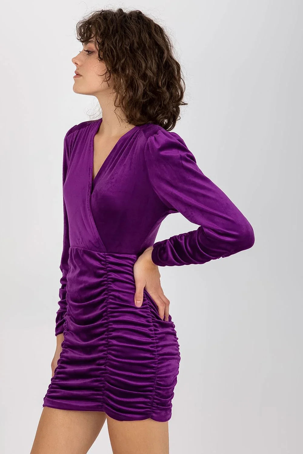 Elegant V-Neck Long Sleeves Day Dress
