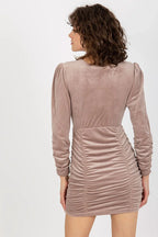 Elegant V-Neck Long Sleeves Day Dress