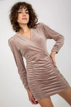 Elegant V-Neck Long Sleeves Day Dress