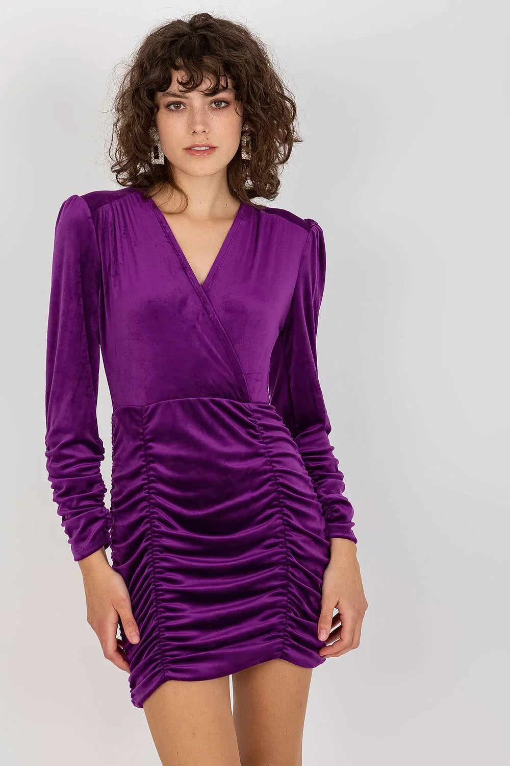 Elegant V-Neck Long Sleeves Day Dress