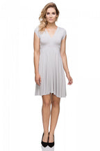 Elegant V-Neck Short Sleeves Evening Dress