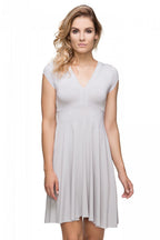 Elegant V-Neck Short Sleeves Evening Dress