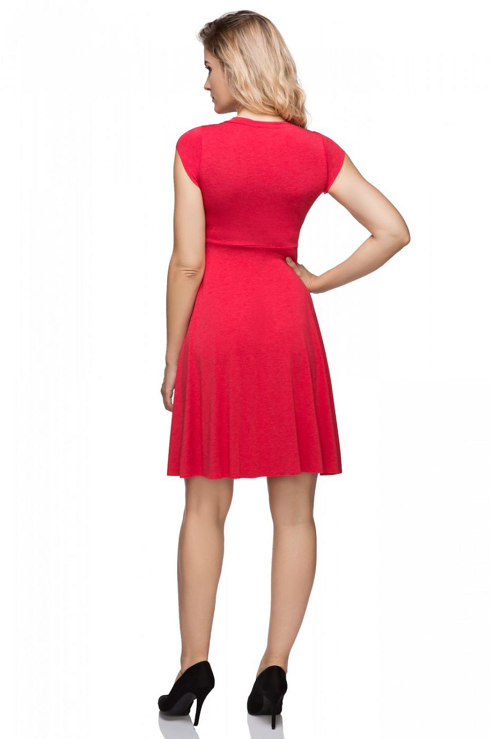Elegant V-Neck Short Sleeves Evening Dress