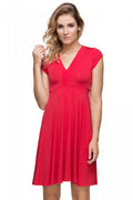 Elegant V-Neck Short Sleeves Evening Dress