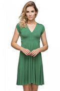 Elegant V-Neck Short Sleeves Knit Dress