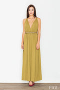 Elegant V-Neck Sleeveless Maxi Dress