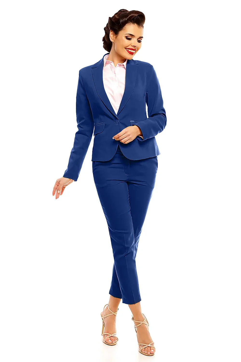 Elegant Women Cropped Pants – High-Waist Slim Fit -Guocali