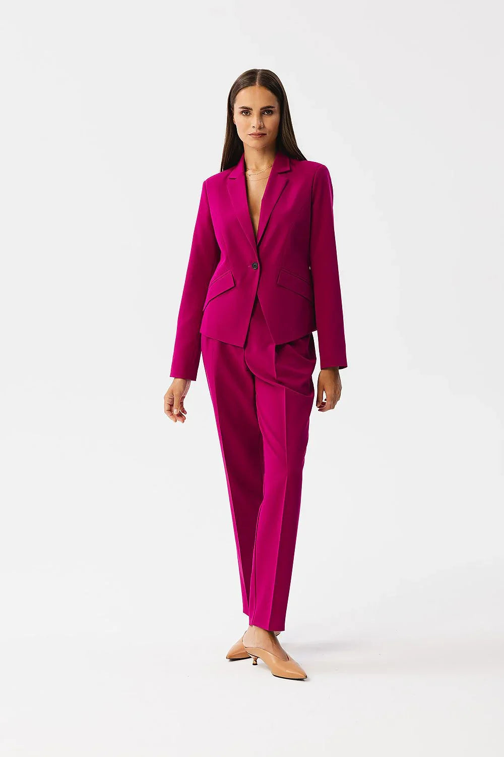 Elegant Women Formal Pants – High-Waist Stretch Tapered -Guocali