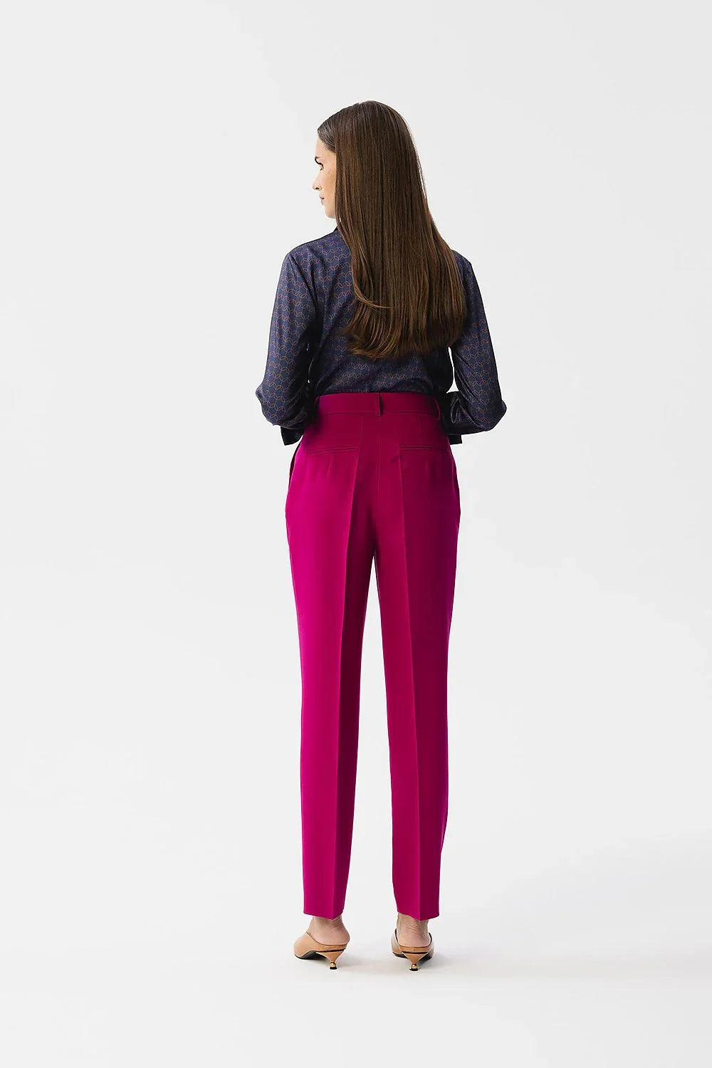Elegant Women Formal Pants – High-Waist Stretch Tapered -Guocali