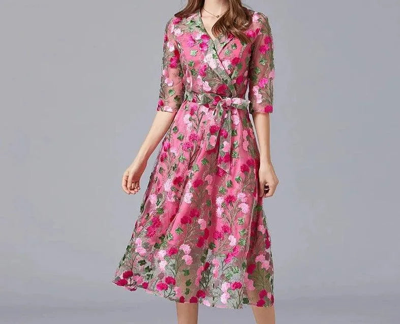 Elegant Women's Lace Dress – Formal Evening & Cocktail Dress -Guocali