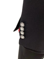 Elegant Women's Pant Suit - Solid Double-Breasted