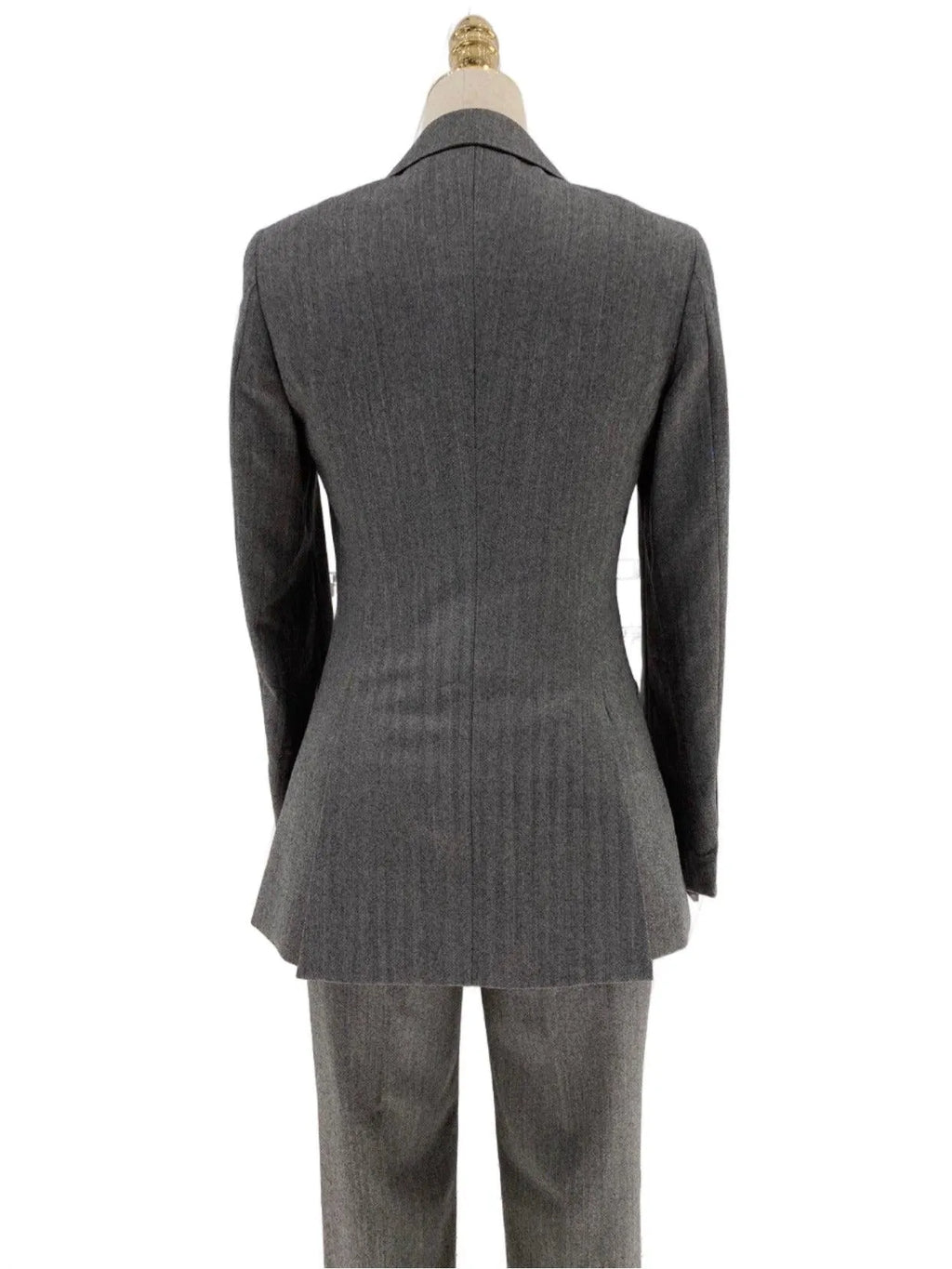 Elegant Women's Pant Suit - Solid One-Button