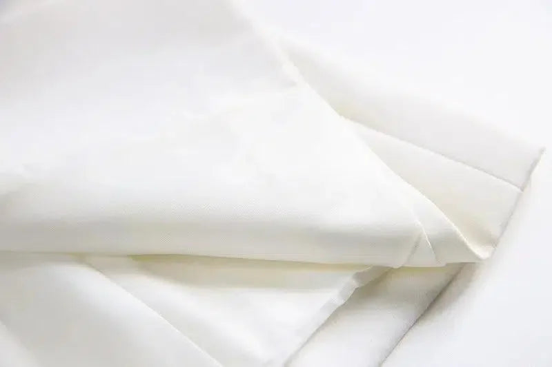 Elegant Women's Pant Suit - Solid Single-Breasted, Black