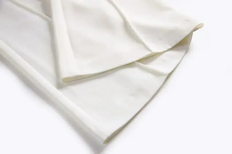 Elegant Women's Pant Suit - Solid Single-Breasted, Black