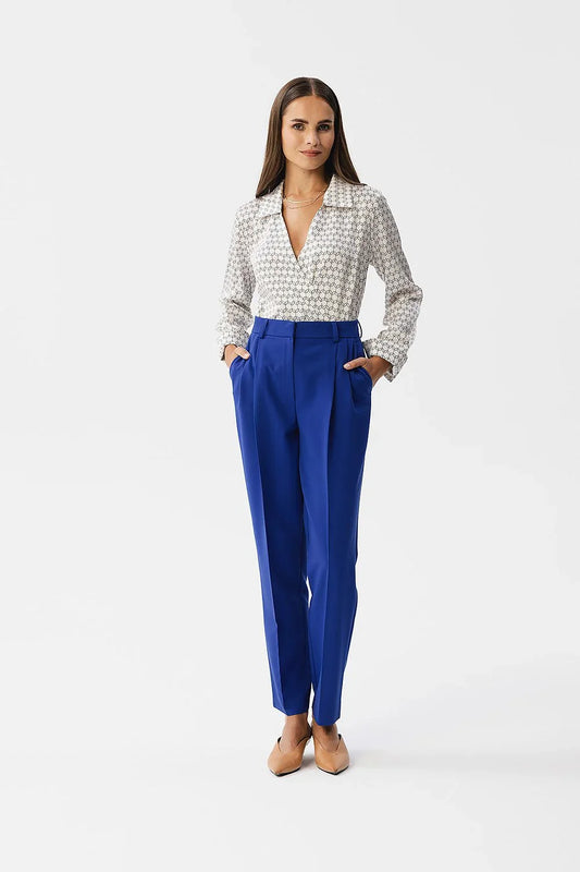 Elegant Women Trousers – High-Waist Tapered Fit -Guocali
