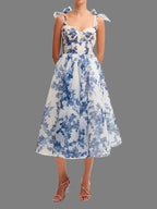 European Style Strapless Slash Neck Dress -Guocali