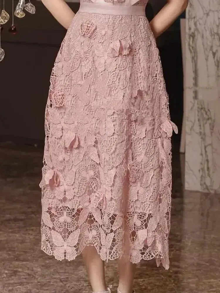 Fairy Style 3D Embroidery Party Dress -Guocali