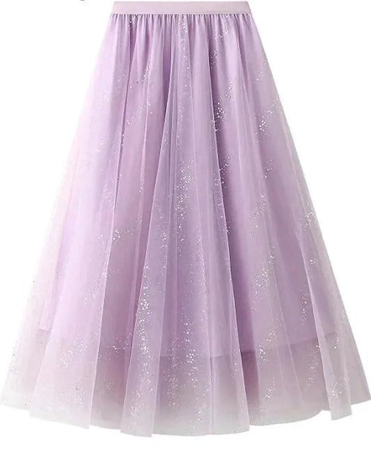 Fairy Style High-Waisted A-Line Skirt -Guocali