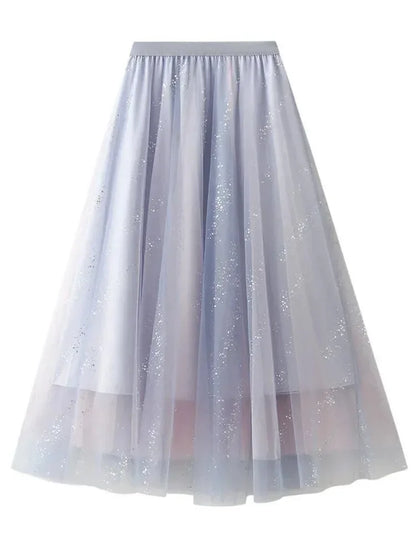 Fairy Style High-Waisted A-Line Skirt -Guocali