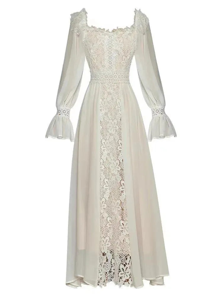 Fairy Style Lace Hollowed Out Party Dress -Guocali