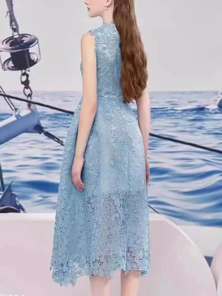 Fairy Style Lace Patchwork Party Dress -Guocali