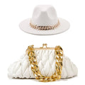 Fedora Hat And Handbag - 2-Piece Luxury Accessories -Guocali