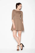 Fit and Flare Casual Dress Elegant Office Style-Day Dress-GUOCALI