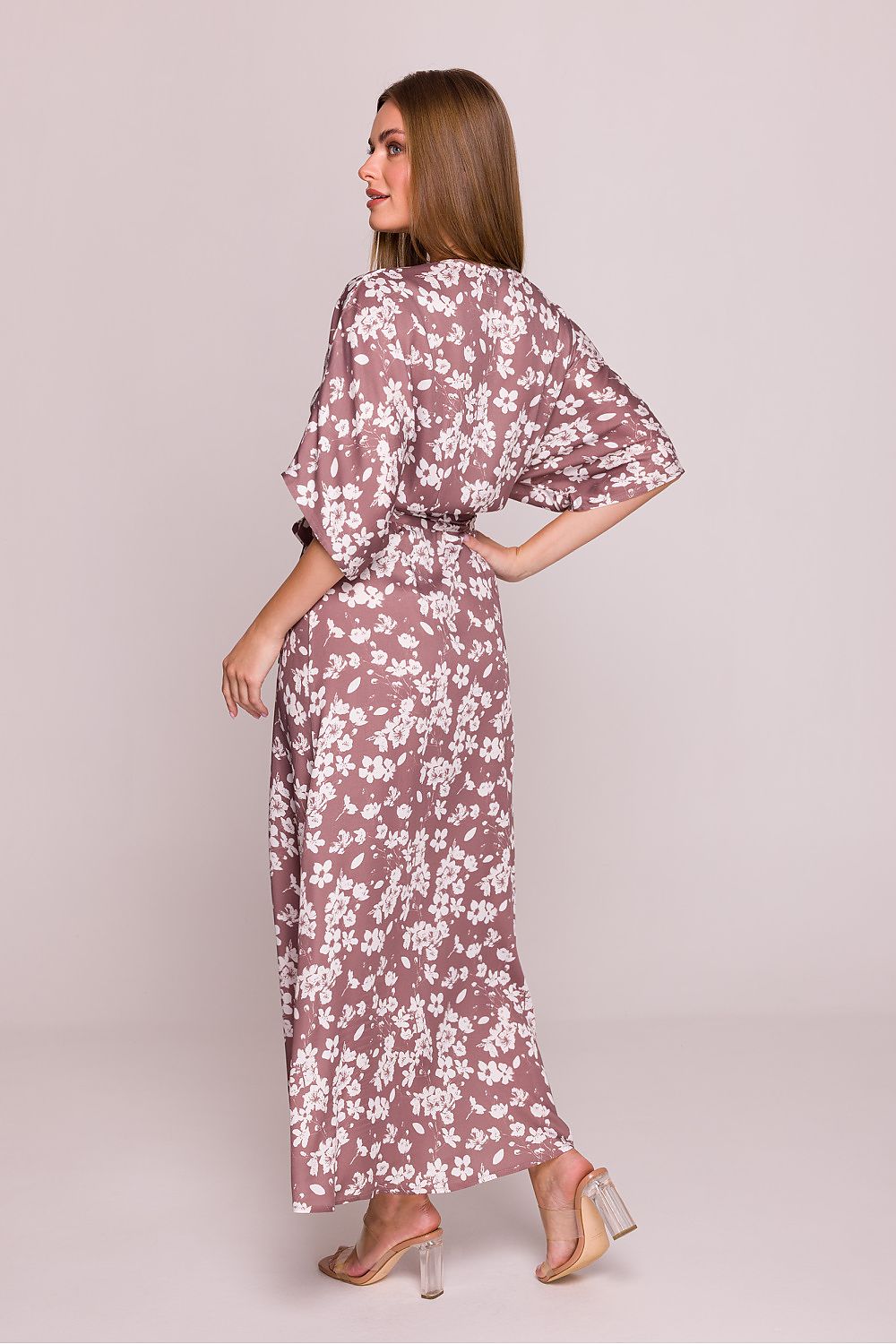 Floral Maxi Dress – V-Neck, Relaxed Cut, Tie Waist – Daydress | GUOCALI – view 2