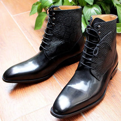 Franklin Leather Ankle Boots -Guocali